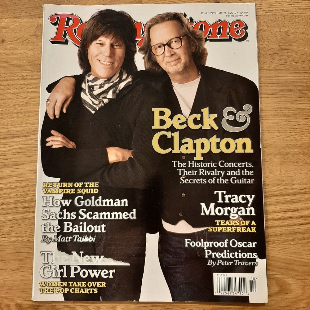 Rolling Stone Magazine Beck Clapton Cover - March 4, 2010